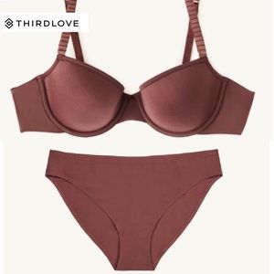 Thirdlove c tshirt bra + matching Seamless Bikini